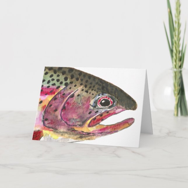 Rainbow Trout Fish Card (Front)
