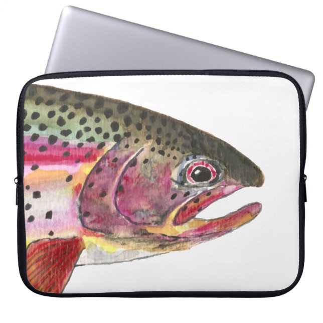 Rainbow Trout Fish Laptop Sleeve (Front)