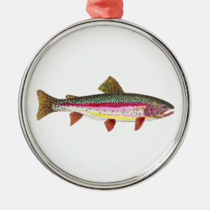 Rainbow Trout Fish Metal Ornament