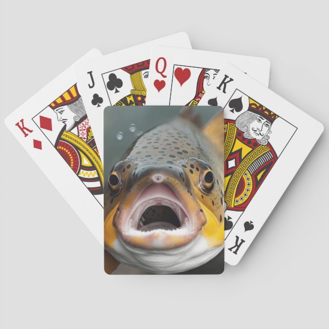 Rainbow Trout Fish  Playing Cards (Back)