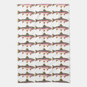 Rainbow Trout Fish Tea Towel