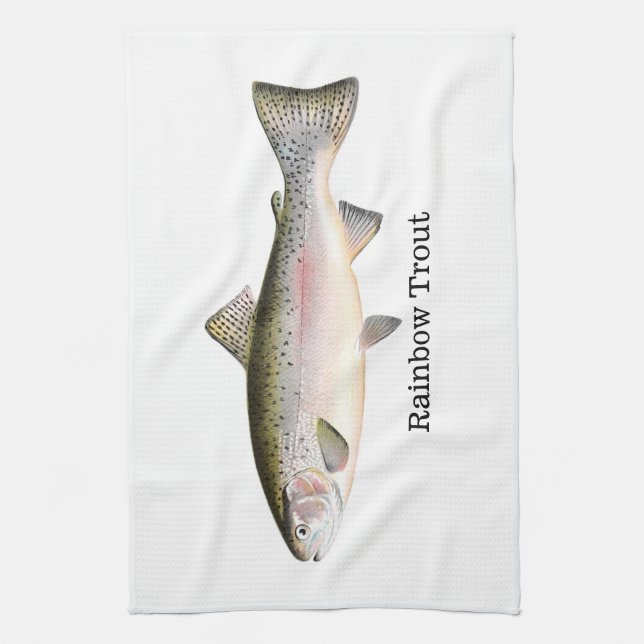 Rainbow Trout Fish Tea Towel (Vertical)