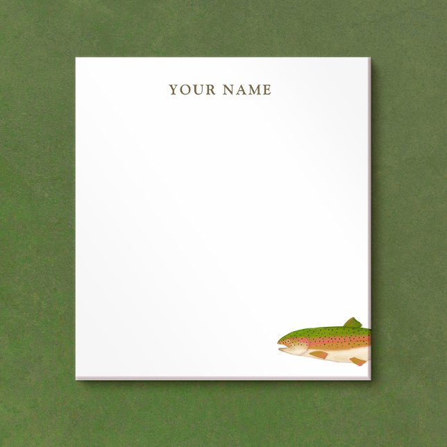 Rainbow Trout Fisherman Personalised   Notepad (Creator Uploaded)