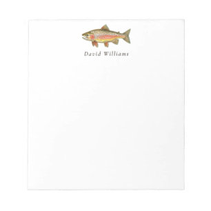 Rainbow Trout Fisherman Personalized Notepad