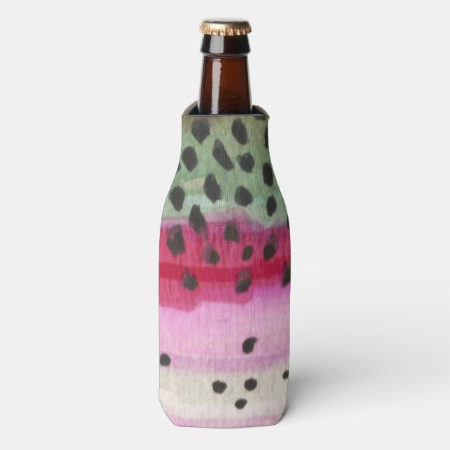 Rainbow Trout Fishing Bottle Cooler (Bottle Front)