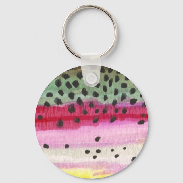 Rainbow Trout Fishing Key Ring (Front)