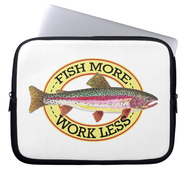 Rainbow Trout Fishing Laptop Sleeve (Front)