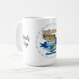 Rainbow Trout Fishing Personalised Illustration Coffee Mug