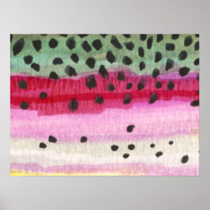 Rainbow Trout Fishing Poster