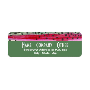 Rainbow Trout Fishing Return Address Label