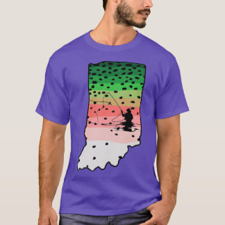 Rainbow Trout Fly Fish Indiana Fly Fishing Fisherm T-Shirt