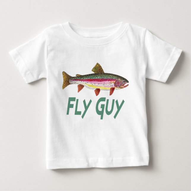 Rainbow Trout Fly FIshing Baby T-Shirt (Front)