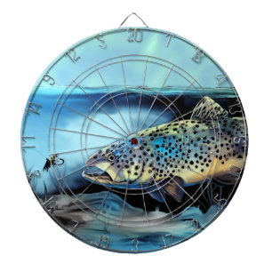 Rainbow Trout Fly Fishing Dartboard