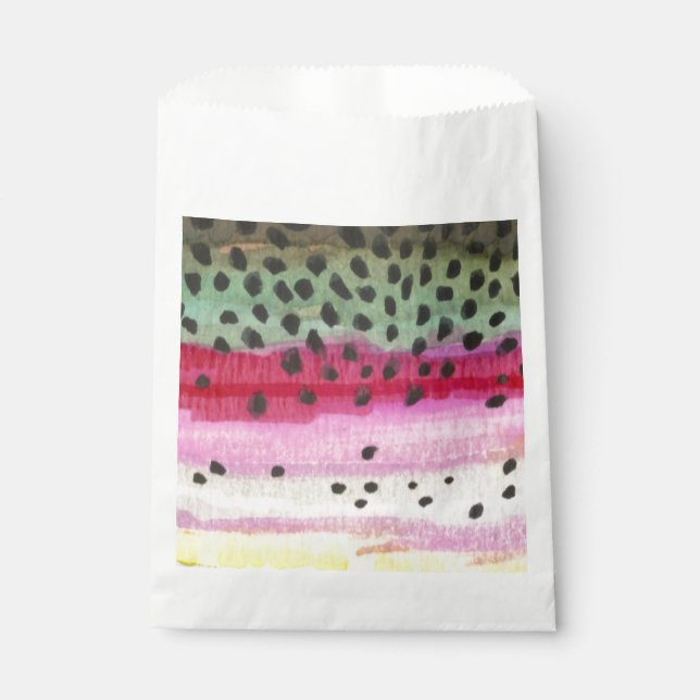 Rainbow Trout Fly Fishing Favour Bag (Front)