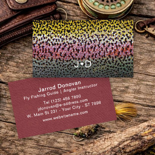 Rainbow Trout Fly Fishing Instructor Outdoor Guide Business Card