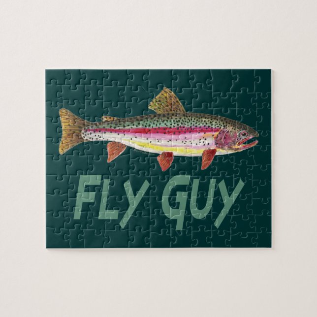 Rainbow Trout Fly Fishing Jigsaw Puzzle (Horizontal)