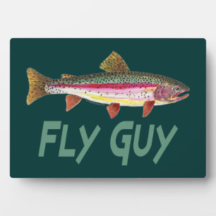 Rainbow Trout Fly Fishing Plaque