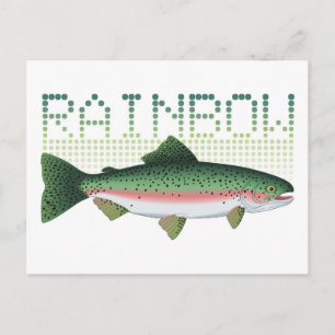 Rainbow trout gift for an angler or fisherman postcard