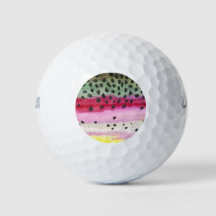 Rainbow Trout Golfer Golf Balls