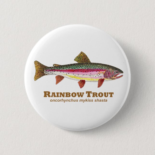 Rainbow Trout Latin Name 6 Cm Round Badge (Front)