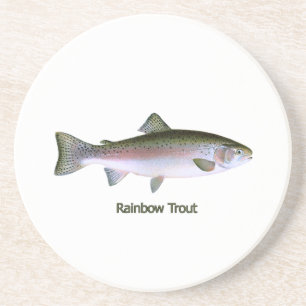 Rainbow Trout Logo Coaster
