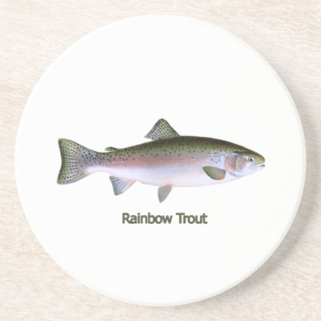 Rainbow Trout Logo Coaster (Front)