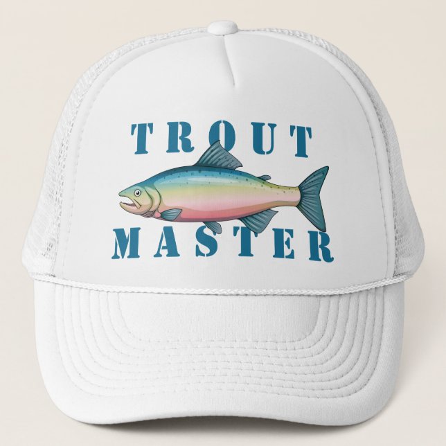 Rainbow Trout Master Trucker Hat (Front)