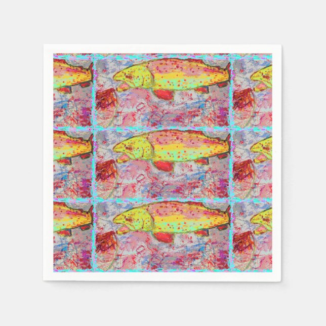 rainbow trout napkin (Front)