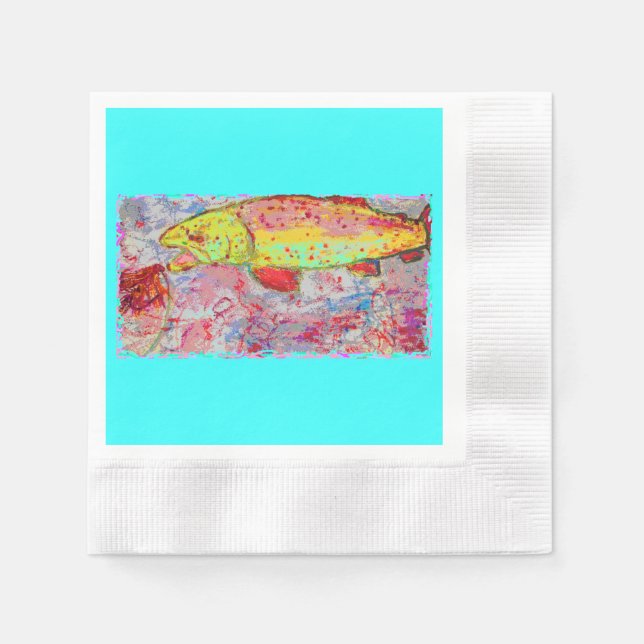 rainbow trout napkin (Front)