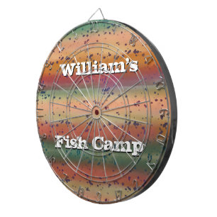 Rainbow Trout  Pattern with Name Fisherman's Dartboard