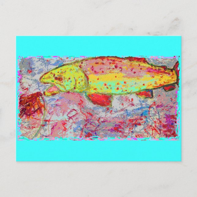 Rainbow Trout peace on earth Postcard (Front)