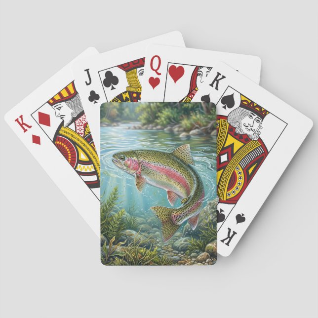 Rainbow Trout Playing Cards (Back)