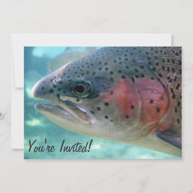 Rainbow Trout Retirement Party Invitation (Front)