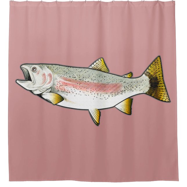 Rainbow Trout Shower Curtain (Front)