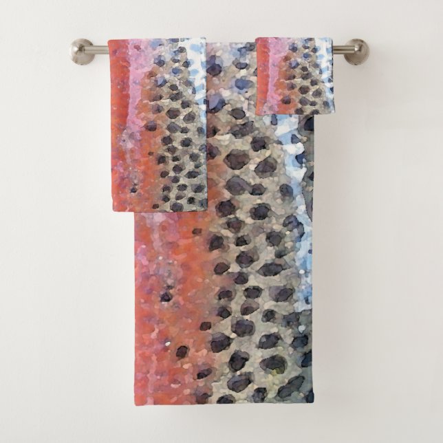 Rainbow Trout Skin Abstract Pattern Towel (Insitu)