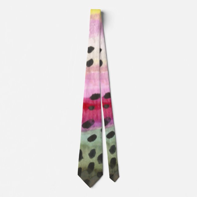 Rainbow Trout Skin Fishing Fisherman's Tie (Front)