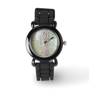 Rainbow trout skin, fly fishing watch