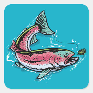 Rainbow Trout  Square Sticker