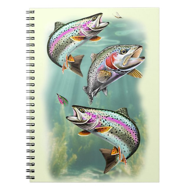 Rainbow Trout Swimming Notebook (Front)