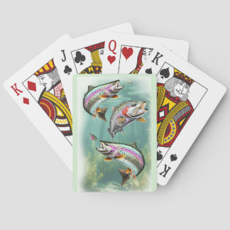 Rainbow Trout Swimming Playing Cards