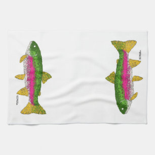 Rainbow Trout Tea Towel