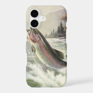Rainbow Trout, Vintage Fisherman Fishing for Fish