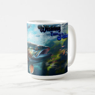 Rainbow Trout "Wishing I was Fishing" Coffee Mug