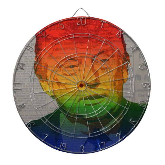 Rainbow Trump Dartboard (Front)