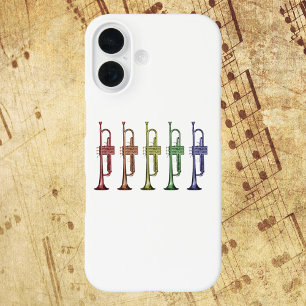Rainbow Trumpet Lineup Colorful Musician Band iPhone 16 Case