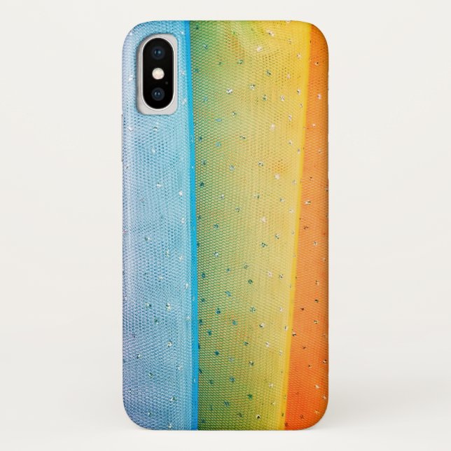 rainbow tulle with rhinestones Case-Mate iPhone case (Back)