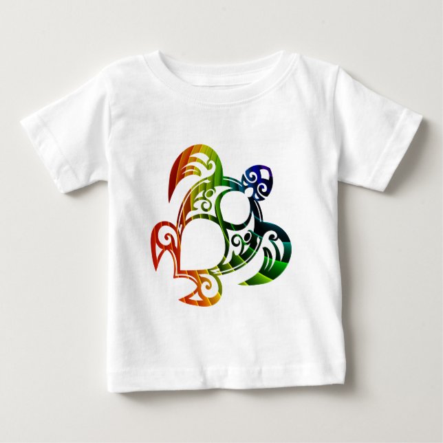 Rainbow Turtle Baby Tee (Front)