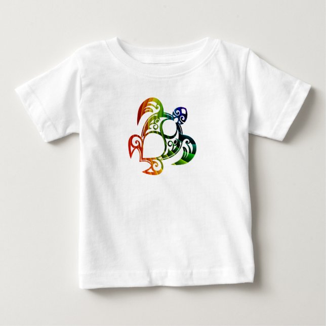 Rainbow Turtle Baby Tee (Front)