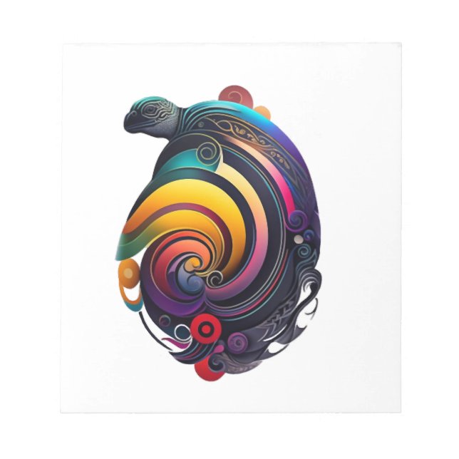 Rainbow Turtle Notepad (Front)