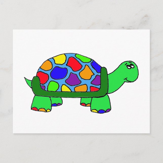 Rainbow Turtle Postcard (Front)